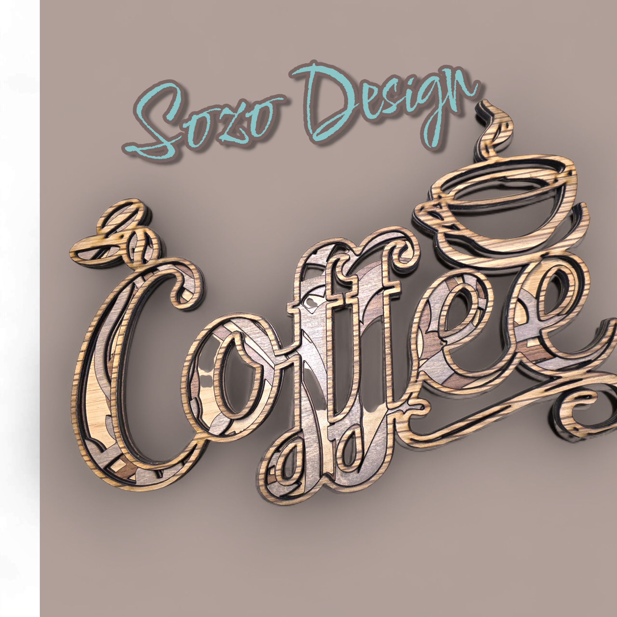 Coffee Sign Layered