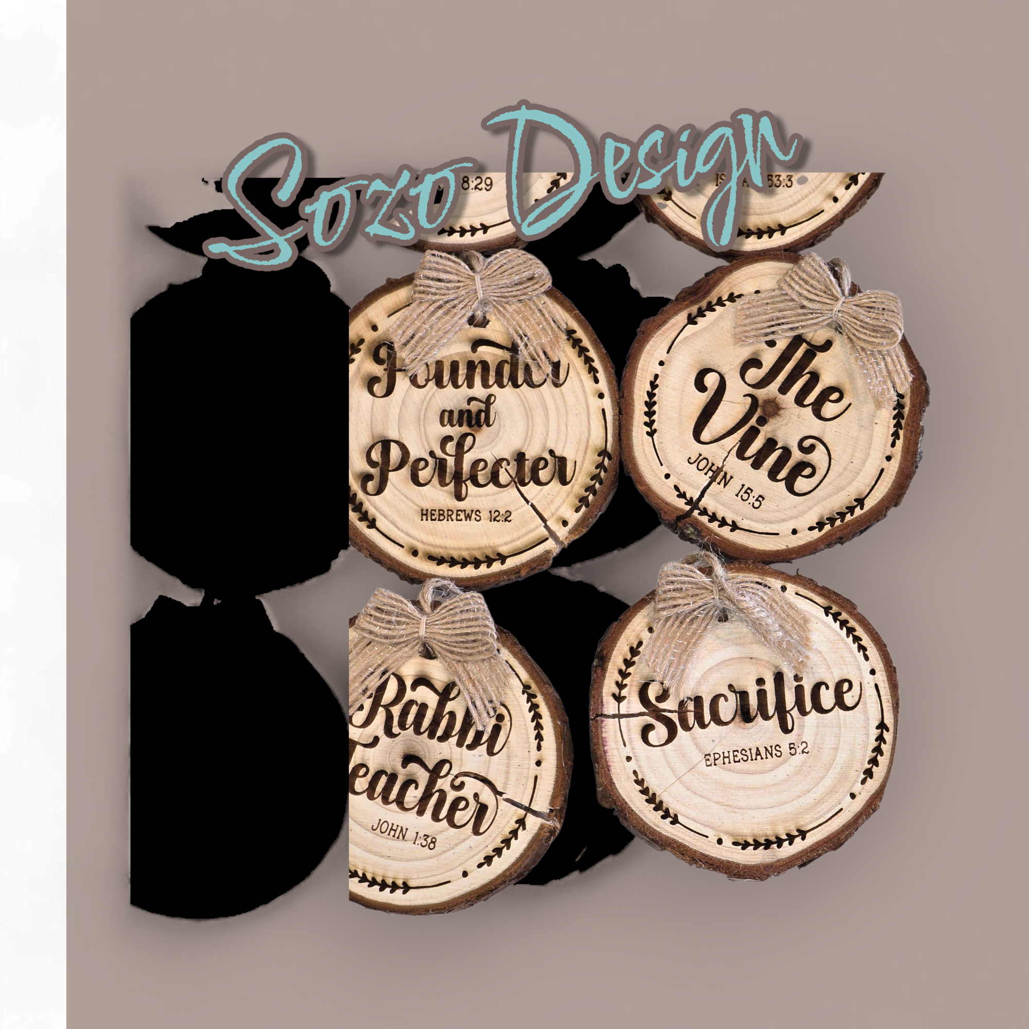 25 Names of Jesus Advent Ornaments