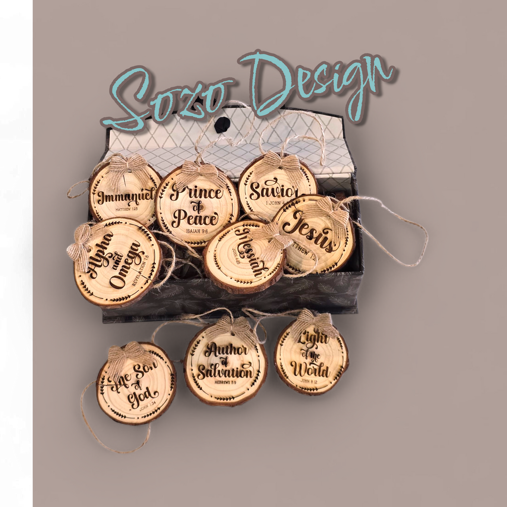 25 Names of Jesus Advent Ornaments