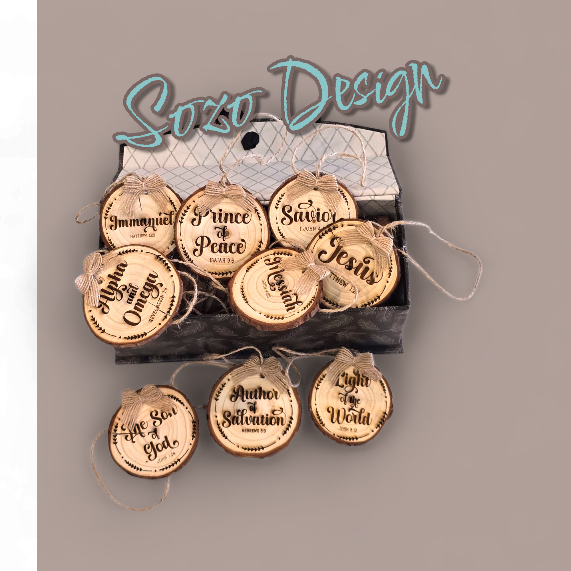 25 Names of Jesus Advent Ornaments
